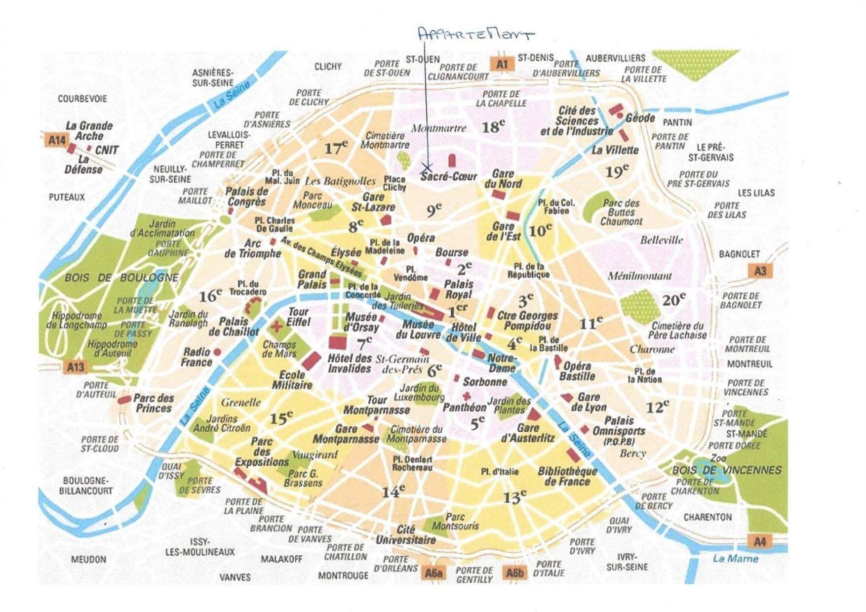 Paris Sacre Coeur Montmartre Et Tour Eiffel, 8 People, Apartment Ngoại thất bức ảnh
